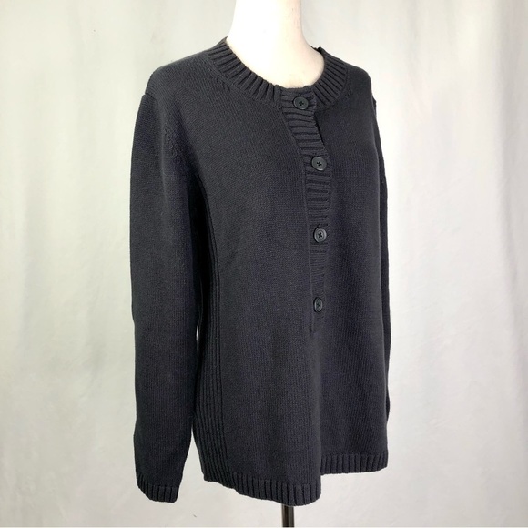 Cabela’s navy cotton sweater 3/4 Henley button front M - Picture 9 of 9